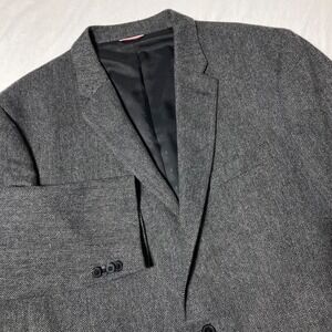 TOMMY HILFIGER Wool Blend Ethan‎ Blazer Herringbone Jacket Men's Size 46L